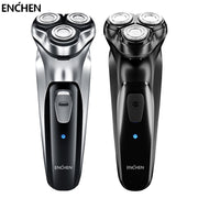 Afeitadora facial electrica para hombres regargable inteligente USB de carga rapida