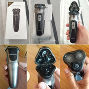 Afeitadora facial electrica para hombres regargable inteligente USB de carga rapida